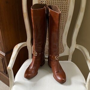 Michael Kors Chestnut Leather Heeled Boots